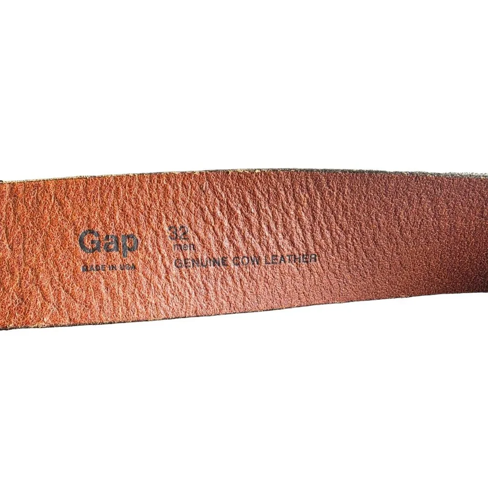 GAP Men's Brown Genuine Leather Belt Made In USA 32